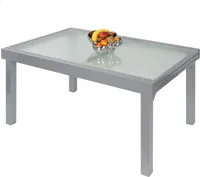 Gartentisch Balkontisch Esstisch Ausziehbar 135 - 270 cm Silber Diplomat ib style®