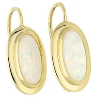 Goldstore Zlaté dámské náušnice s opály Váha: 2.78 g