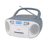 Reflexion RCR2260 weiß-blau / Boombox mit Radio, Kassette, CD und AUX-IN