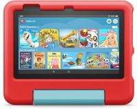 Amazon Fire 7 Kids Edition-Tablet (2022) 17,7 cm (7 Zoll) Display, 16 GB, rote kindgerechte Hülle mit Ständer
