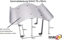 Massive Schornsteinabdeckung 70 x 90 cm Edelstahl Kaminhaube Kaminabdeckung Kaminblech Kamin