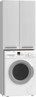 ADGO® Schrank für Waschmaschine Waschmaschinenüberbau Badezimmerschrank Weiß