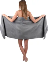 Betz Saunatuch 70 x 200 cm PREMIUM 100% Baumwolle Badetuch Liegetuch Strandtuch   Farbe: anthrazit