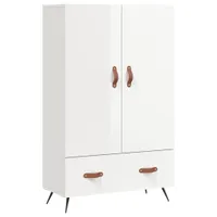 Highboard biały wysoki połysk 69,5x31x115 cm materiał drewnopochodny
