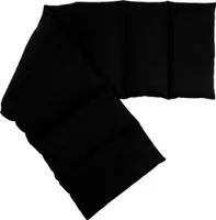 Leinsamenkissen 75x20cm groß 8-Kammer, schwarz - Wärmekissen, Körnerkissen für Mikrowelle und Backofen