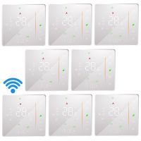 8X WiFi Digital LCD Raumthermostat Thermostatr für 5A Wassererwärmung Fußbodenheizung Wöchentlich programmierbarer Wandthermostat Unterstützung Mobile APP/Sprachsteuerung Kompatibel mit Alexa/Google Raumthermostate