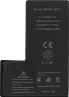 Clappio, Akku ohne BMS für iPhone 15 Pro Kapazität 3274mAh, Schwarz