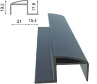 Renoplast hliníkový okapový profil W20 vetracia podlaha, ukončovací profil, grafit