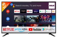 RCA RS50U2 Android 4K Fernseher 127 cm (50 Zoll) Smart TV mit HDR, Dolby Audio, Google Assistant, Chromecast, Prime Video, Netflix, Google Play Store, DAZN, Disney+, BT-Fernbedienung, Triple Tuner
