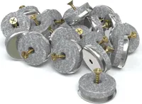 EAZY CASE Filzgleiter rund mit Schraube, 20 Möbelgleiter im Set, Bodenschutz, Stuhlgleiter 30 mm, Schutz für Möbel, Stühle, Parkett, Laminat, Dielen, Filzgleiter zum Schrauben, Grau