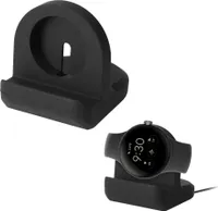 kwmobile Kabellose Ladestation kompatibel mit Google Pixel Watch 2 Halterung - Ladeständer-Halter für Smartwatch - Fitnesstracker Halter - Schwarz