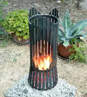 DanDiBo Ohnivý sloup Albero Ohnivý koš 80002 Ohnivá mísa 60 cm Kovový ohnivý sloup