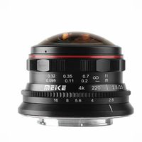 MEIKE 3.5 mm / F 2.8 Fisheye-Objektiv fÃ1/4r Micro Four Thirds Systemkameras, F2,8, 190 g