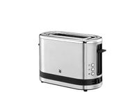 WMF Küchenminis 1-Scheiben Toaster Langschlitz XXl-Toast, Mini Toaster mit Brötchenaufsatz 7 Bräunungsstufen Überhitzungsschutz 600W Edelstahl matt