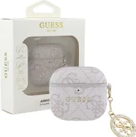 GUESS ochranné puzdro pre AirPods 4, Guess Strass 4G Charm Case, ružové