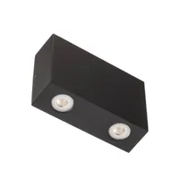 Eckige Außenwandleuchte Henor mit 4 LEDs