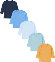TupTam Baby Jungen Langarmshirt 5er Pack, Farbe: Farbenmix 7, Größe: 56