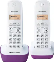 Panasonic KX-TG1612FRF Telefon bezprzewodowy DECT Duo bez automatycznej sekretarki Fioletowy [Wersja francuska] [Wersja francuska