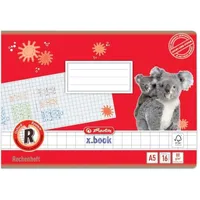 Herlitz Rechenheft x.book DIN A5 quer Lineatur R / kariert 16 Blatt