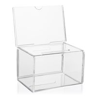 sudu® Losbox Aktionsbox Spendenbox Acrylglas schwarz 20x20x20cm mit Topschild 