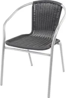 Linder Exclusiv Zahradní židle RATAN Stříbrná/Černá