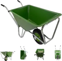 Hofkarre XL 220 L 300 kg Stahlfelge Luftrad Futterkarre Schubkarre Pferde Hof Stall