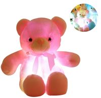 Teddybär Kuscheltier Plüschtier leuchtend mit LED rosa Kinder Bärchen 