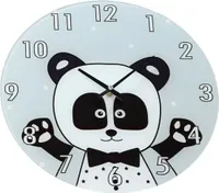 Kinder Wanduhr Glas Panda 34 cm