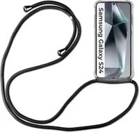 Handykette für Samsung S21 S22 S23 S24 FE Plus Ultra Handyhülle mit Band Hülle Galaxy S24 Schwarz