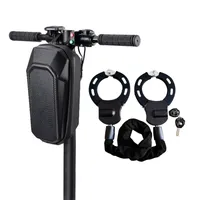 TWSOUL Lenkrad-/Pedalsperre Scooter-Schloss,E Scooter Schloss (2-tlg), Kettenlänge 60cm, kann 10kN Zugkraft aushalten.