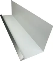 Wandanschlussblech 1 m lang Alu Weiß RAL 9010 Zuschnitt 20 cm - Siehe Skizze