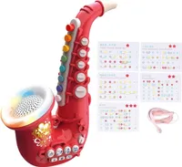 Spielzeug-Musikinstrument Kindersaxophon-Spielzeug, Einstellbares Musikinstrument-Rosa