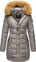 Navahoo PAPAYA Damen Winter Jacke Steppjacke Mantel Parka Kapuze Warm Gefüttert Zink Grey  Gr. 36- S