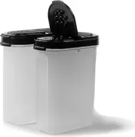 TUPPERWARE Gewürz-Riese 270 ml (2) schwarz Gewürz Behälter Gewürzbehälter groß