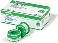 BSN Leukosilk Fixierplaster im Schutzring 12 Rollen 2,5 cm x 5 m