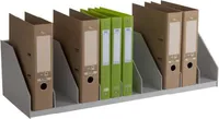 Zásobník na dokumenty PAPERFLOW s pevnou přepážkou 9 přihrádek šedý