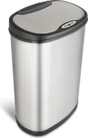 Rijoka Sensor Mülleimer 50L - mit 2x Fächern 20L + 30L - Edelstahl - Mülltrennung - Soft Close - Fingerabdruck frei - Modern Design