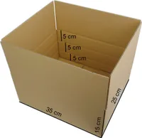 H-50 Stück Faltkarton Hermes 350x250x150 mm