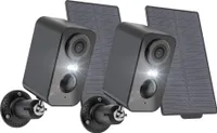 2K Überwachungskamera Aussen Wlan Akku mit Solarpanel, Outdoor Kamera Farbnachtsicht mit PIR, Zwei-Wege-Audio, Fernüberwachung, Präziser Alarm, 2PCS