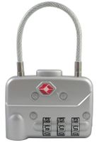 pavo TSA Zahlen-Gepäckschloss aus Zink / Edelstahl silber