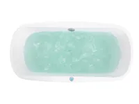 LED-Whirlpool Badewanne - 1 Person - 155 L - Weiß - SIRGAO