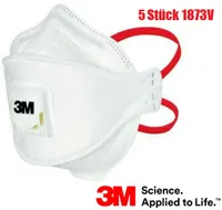5x 3M™ Aura™ Atemschutzmaske 1873V FFP3 NR mit Ventil