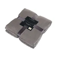 Superflausch Wohndecke mit Kreuzband 150 x 200 cm,  Anthrazit 150x200cm