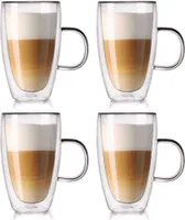 Orion Thermogläser 4 Stück Kaffeegläser Teeglas Kaffeeglas Doppelwandig Gläser