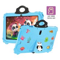 7 Zoll Kinder-Tablet, HD Display Android 11 Kinder-Tablet, MTK6762 8-Kern,6GB+128GB, 2MP Frontkamera + 5MP Rückfahrkamera mit kindersichere Hülle,Blau