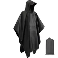 Regenponcho, 3 in 1 Regenschutz Regenmantel, (als Zelt, Unterstand oder Markise verwendet werden) Wasserdicht und leicht für Camping,Trekking, Fahrrad