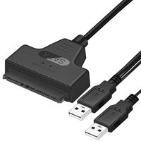 SATA08 | USB 2.0 - SATA adaptér s přídavnou zástrčkou pro 2,5" SSD / HDD