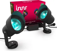 Innr Gartenstrahler XL, funktioniert mit Philips Hue*, Zigbee Smart Outdoor Spot White & Color, komplettes Set mit 2 Außenleuchten