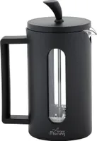Any Morning French Press Kaffeemaschine, Borosilikatglas Heiß- und Kalt-Kaffeebereiter, Kaffee-Presse Edelstahlfilter, Langlebig, Hitzebeständig, Schwarz, 600 ML