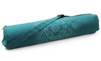 Yogatasche yogibag® basic - zip - Baumwolle - art collection - 65 cm - spiral mandala - petrol